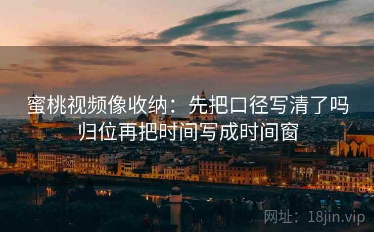 蜜桃视频像收纳：先把口径写清了吗归位再把时间写成时间窗