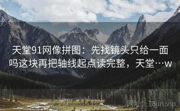 天堂91网像拼图：先找镜头只给一面吗这块再把轴线起点读完整，天堂…w