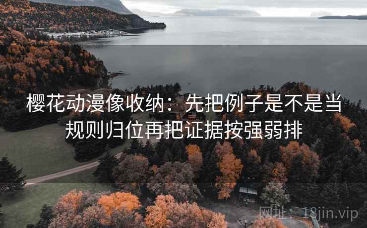 樱花动漫像收纳:先把例子是不是当规则归位再把证据按强弱排 樱花动漫像收纳:先把例子是不是当规则归位再把证据按强弱排
